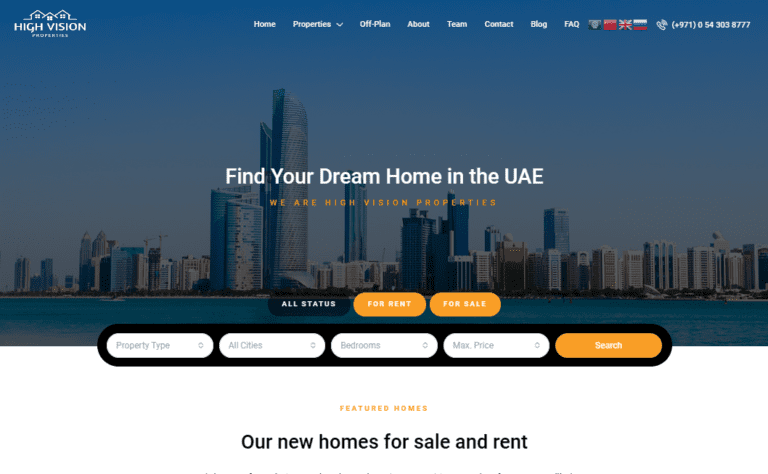 High Vision Real Estate Website with Listing Portal