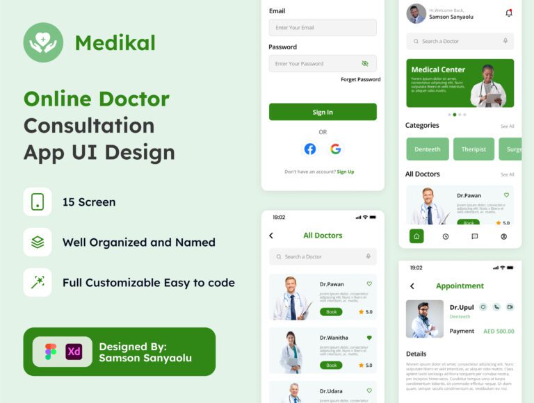 Online Doctor App UI/UX Design